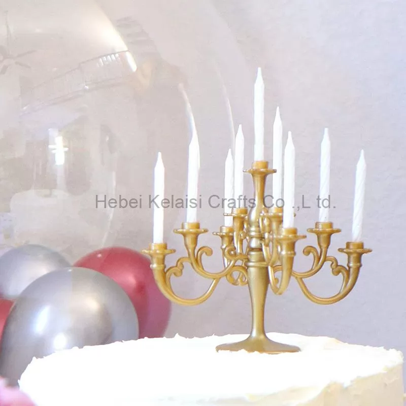 European romantic retro gold plastic creative birthday thread candle holder