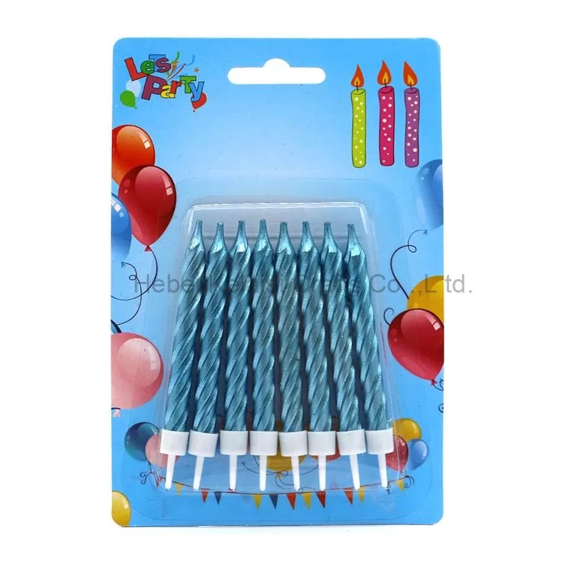 Metallic Threaded Birthday Party Candles