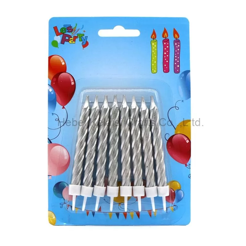 Metallic Threaded Birthday Party Candles