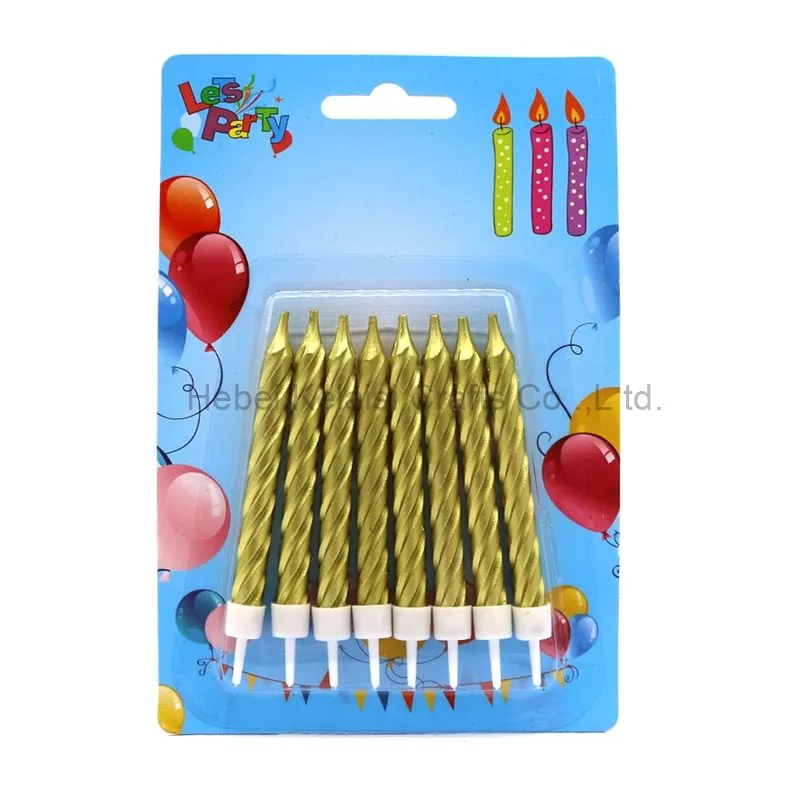 Metallic Threaded Birthday Party Candles