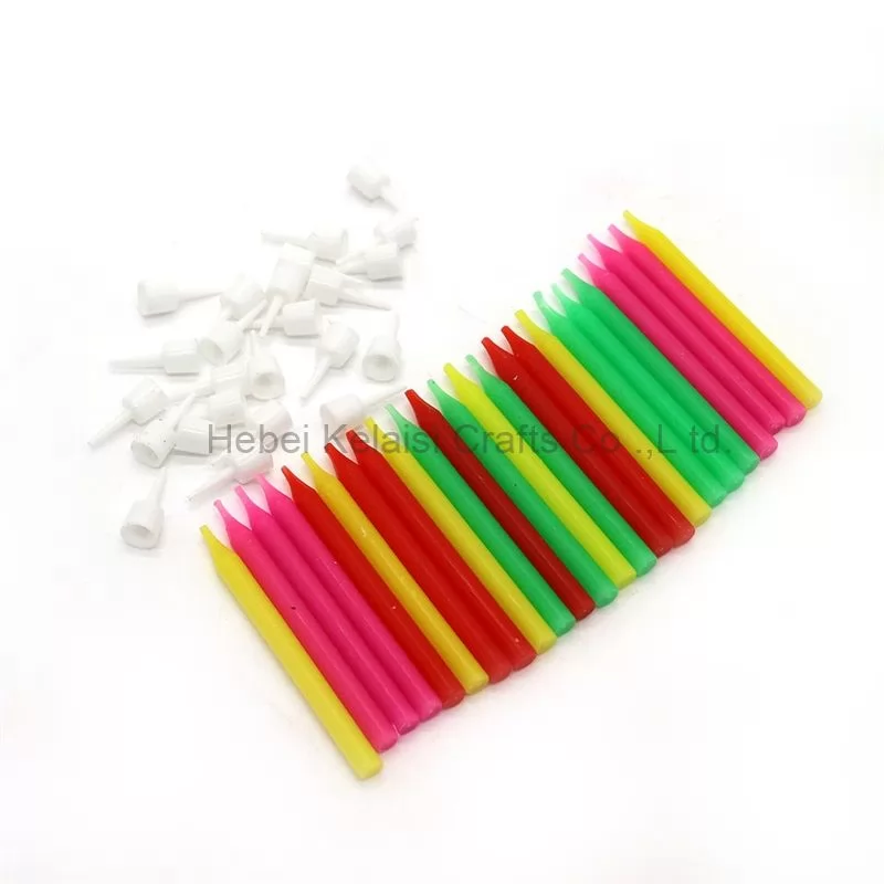 Colorful Light Rod Small Threaded Pencil Birthday Candle