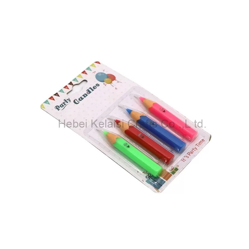 happy birthday cake stick cute pencil spiral candle with smile face