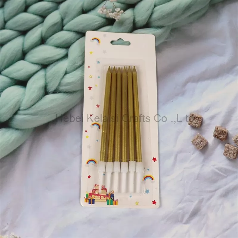 Golden Long Rod Birthday Party Candles