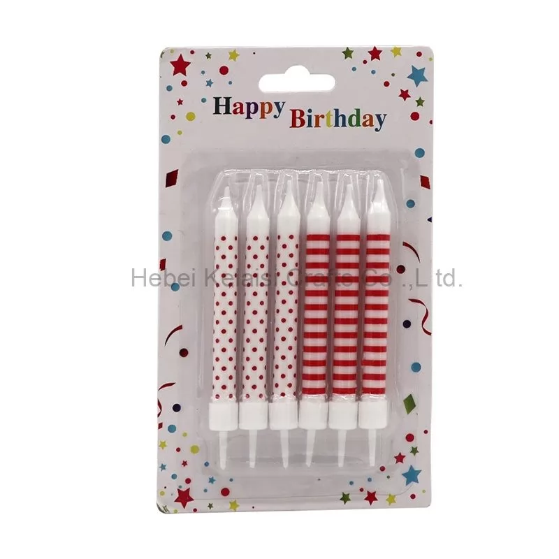 fashion metal print birthday cake candles