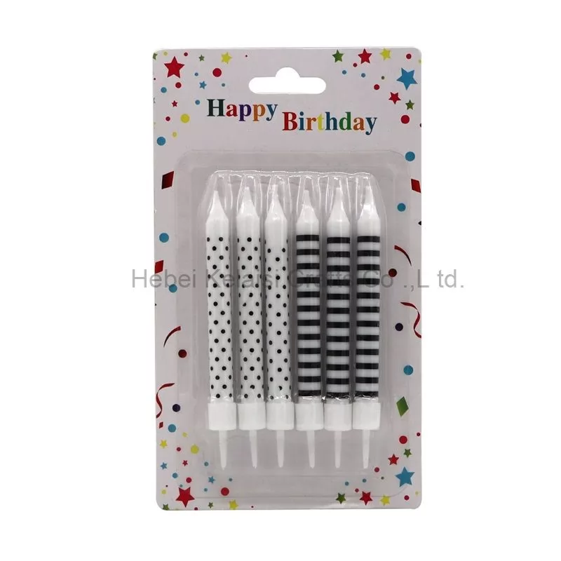 fashion metal print birthday cake candles