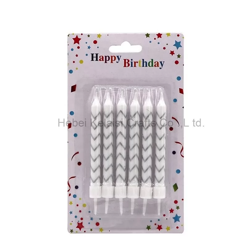 fashion metal print birthday cake candles