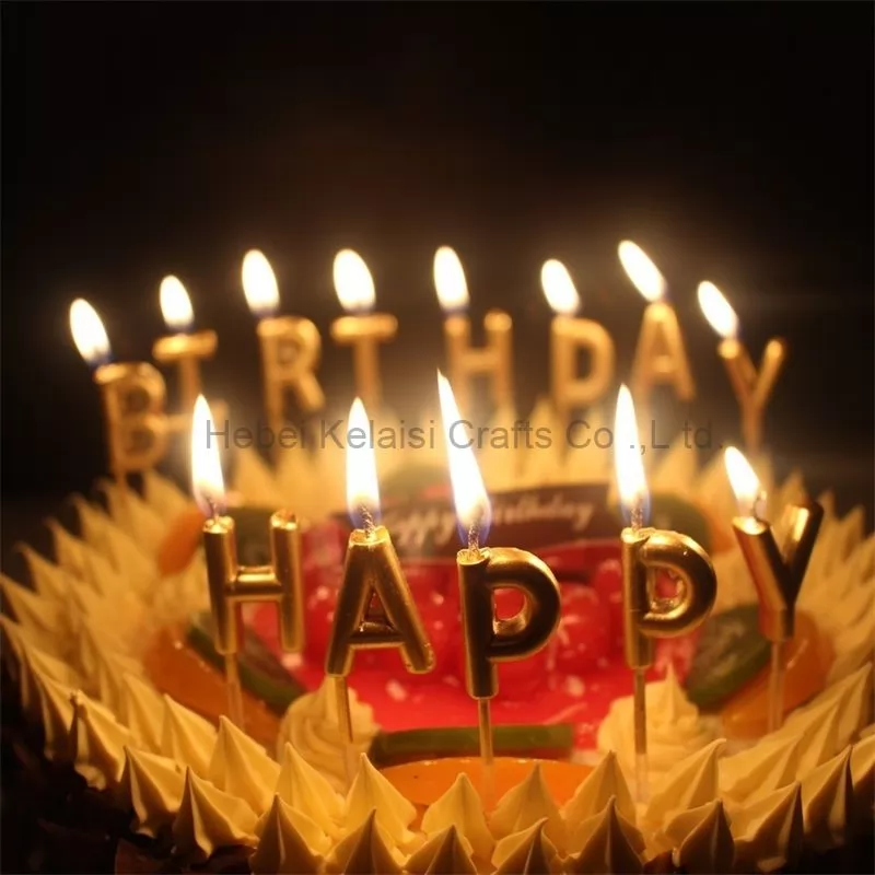 appy Birthday Alphabet Decorative Wax Candles