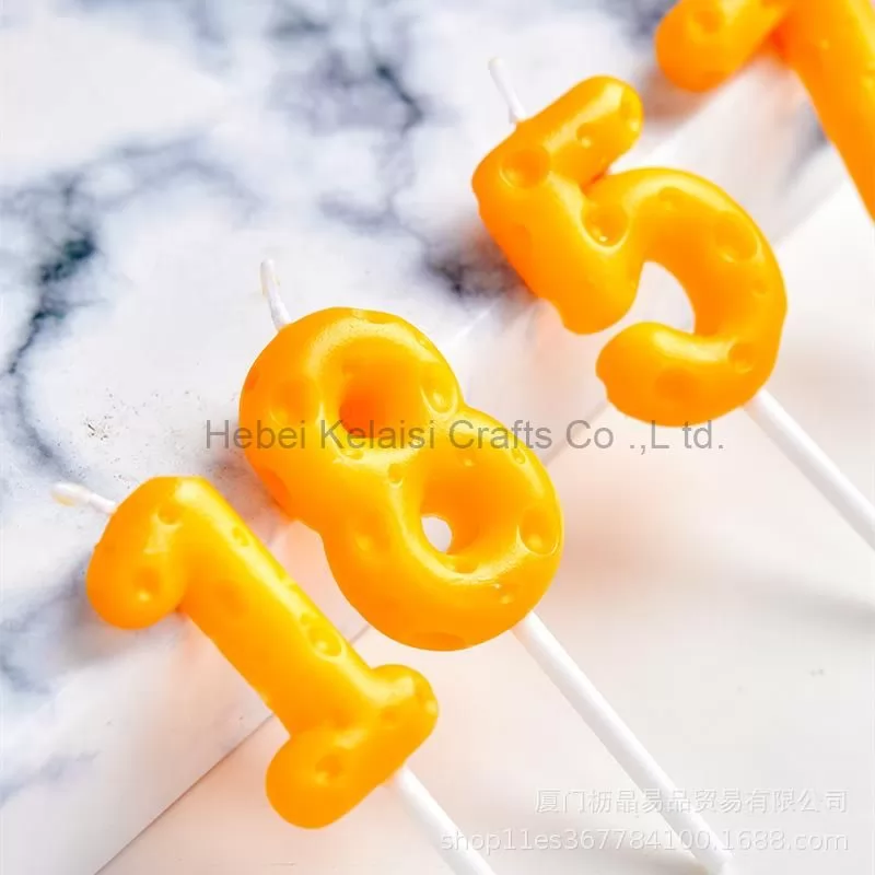 Popular Cake Decoration Candle Cheese Number 0-9 Candle For Cake