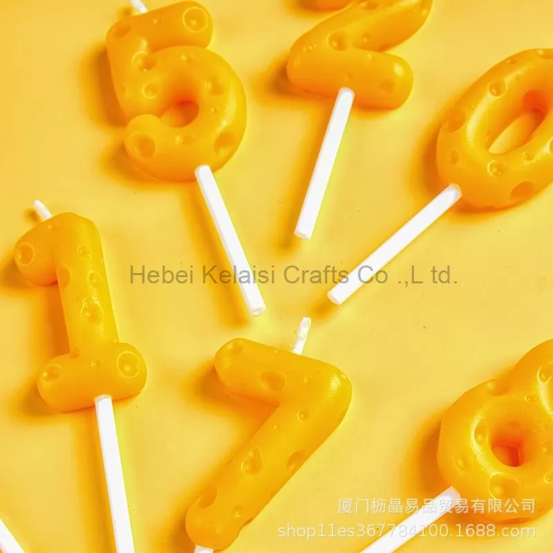 Popular Cake Decoration Candle Cheese Number 0-9 Candle For Cake