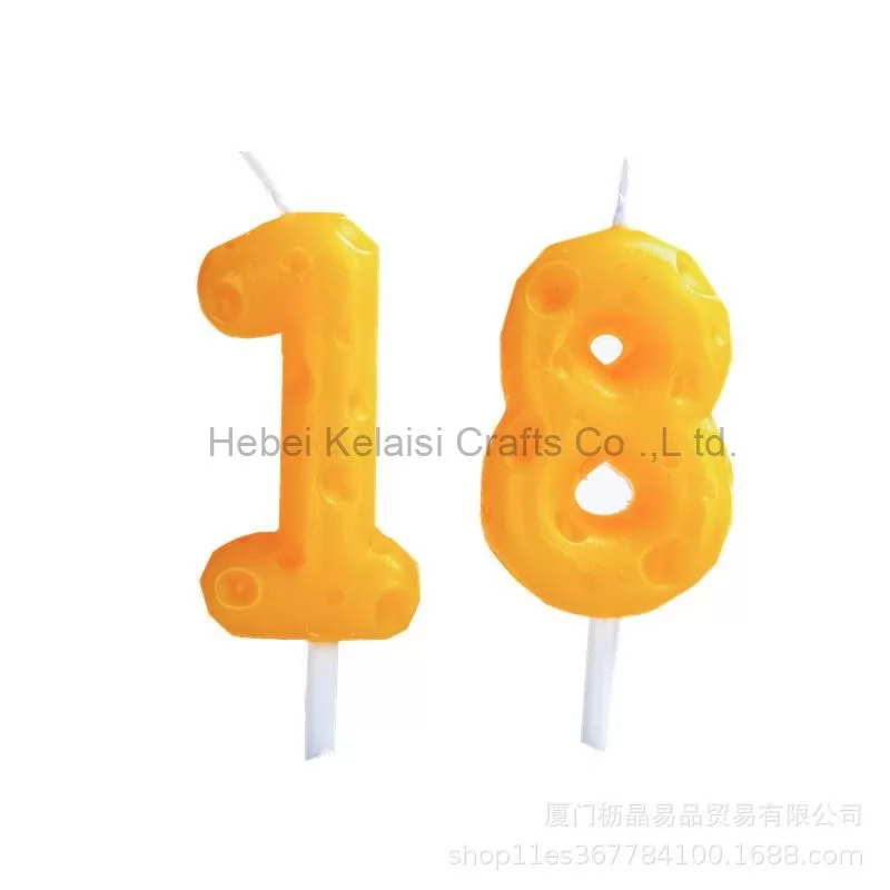 Popular Cake Decoration Candle Cheese Number 0-9 Candle For Cake