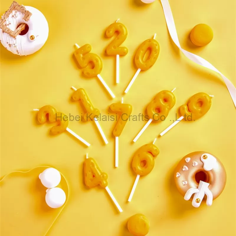 Popular Cake Decoration Candle Cheese Number 0-9 Candle For Cake