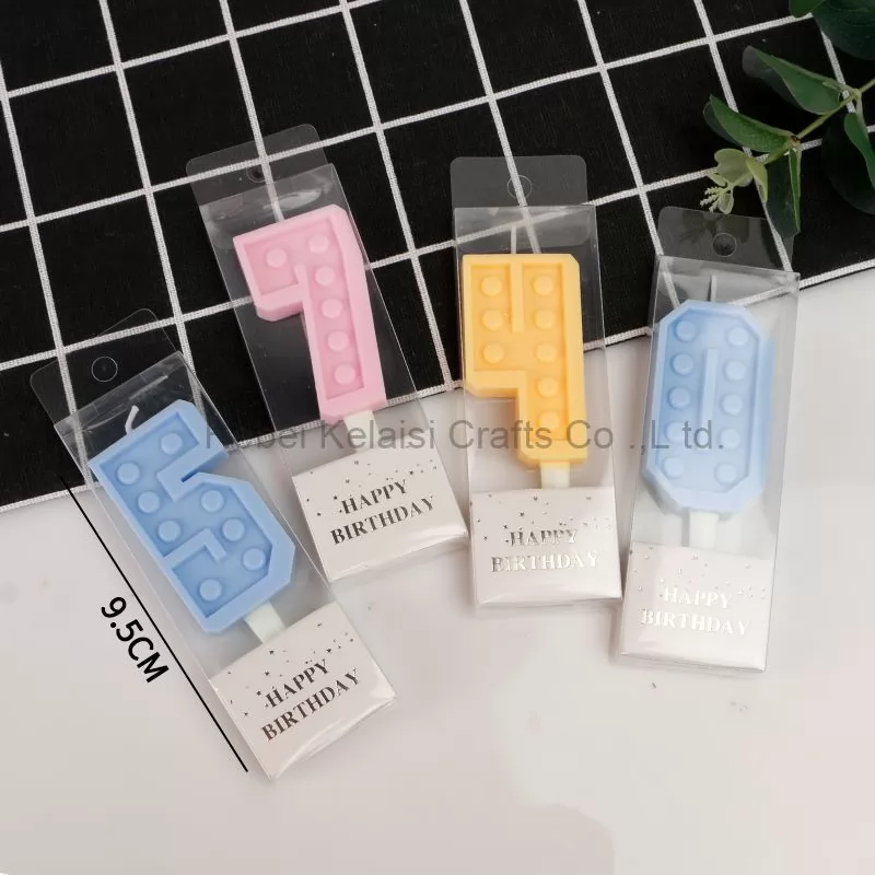 Lego Shape Cake Number Candles For Birthday Decoration Birthday Digital Candles