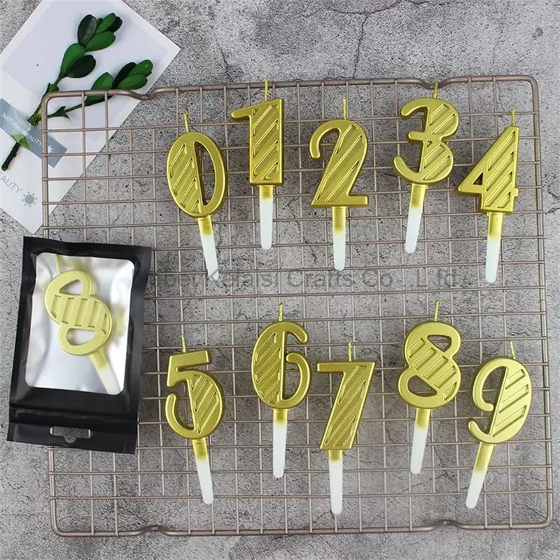 0-9 Novelty Slanted Birthday Number Candles