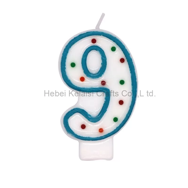 Custom Kids Colorful Number Candles Printed Dot Digital Birthday Candles