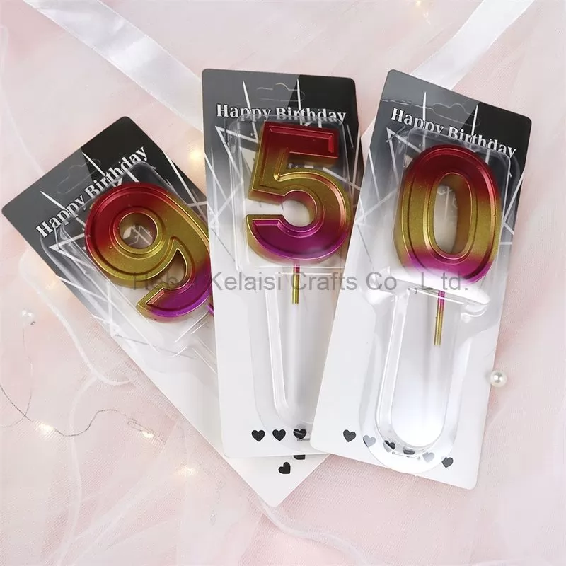 Colorful Gradient Birthday Number Candles