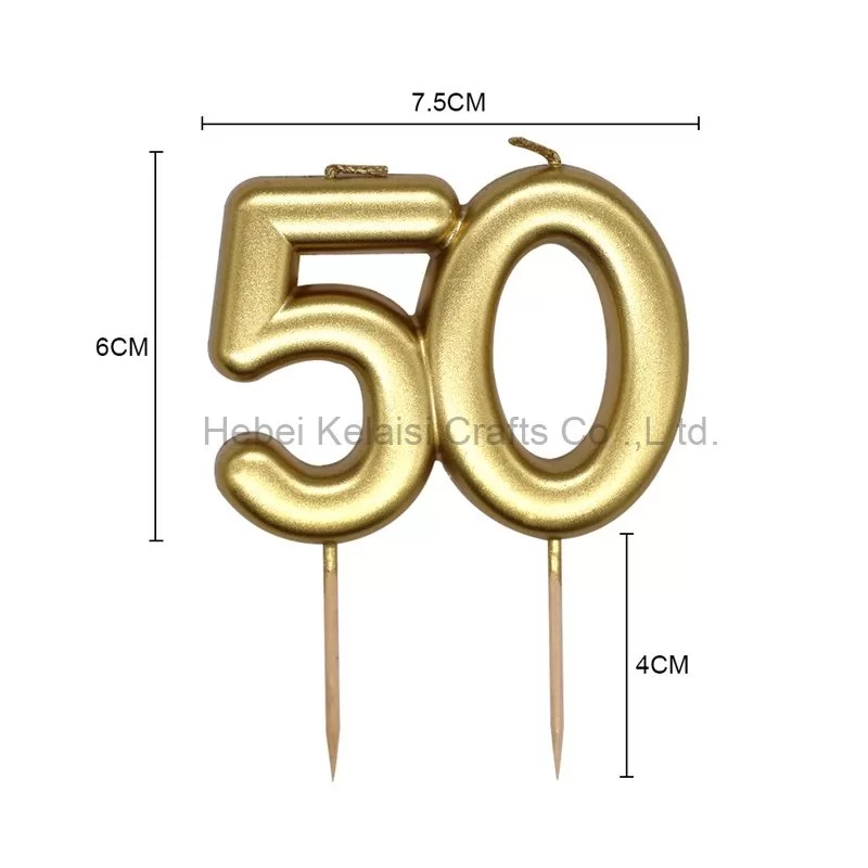 Customizable metal double number birthday candle "30 40 50 60" number candle