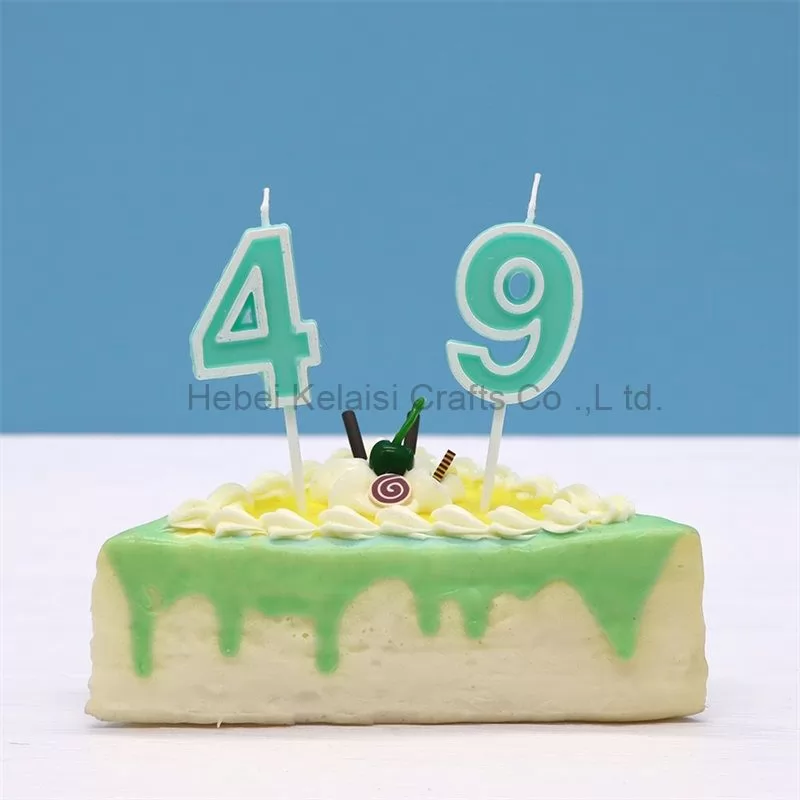 Macaron Candy Color 0-9 Birthday Number Cake Candle birthday candle