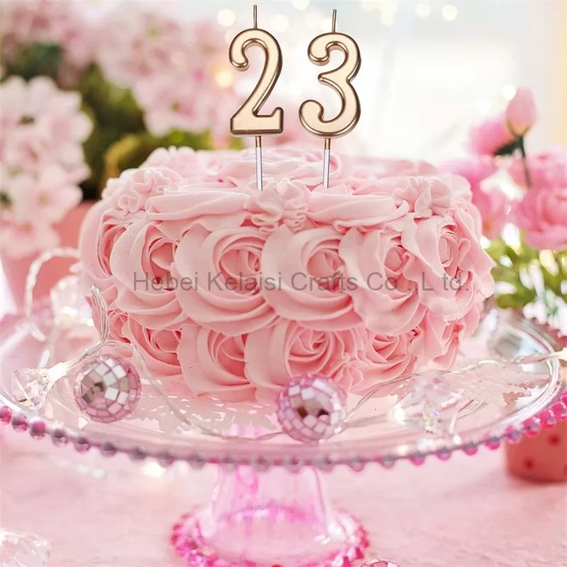 Cupcake Decor Number 0-9 Candles Cake Topper Happy Birthday Gift Party Supplies