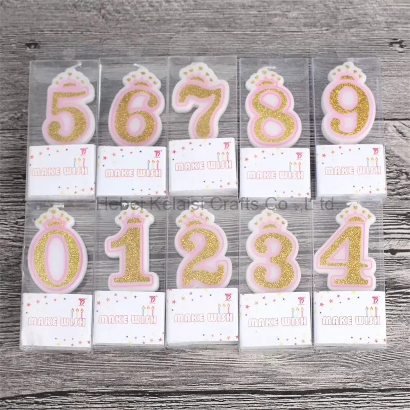 Crown Dusting Numbers Birthday Candle