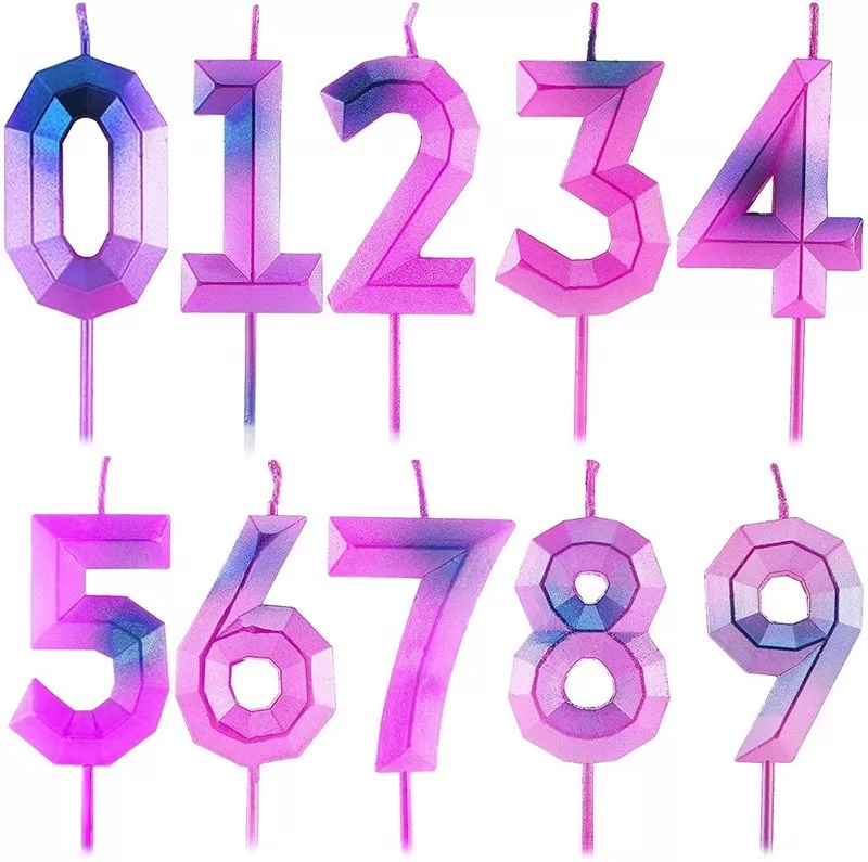Gradient Birthday Number Candles