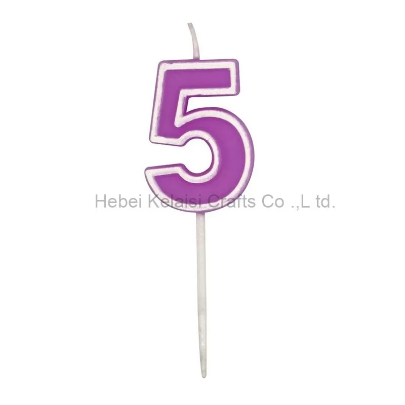 new design cartoon paraffin wax number candle for birthday party