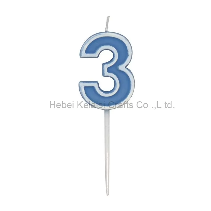 new design cartoon paraffin wax number candle for birthday party