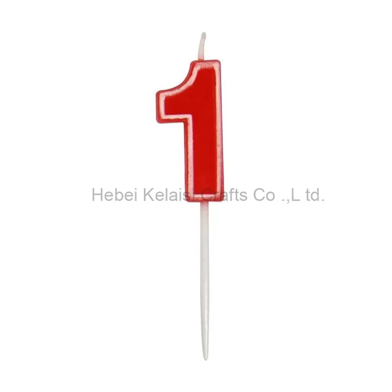 new design cartoon paraffin wax number candle for birthday party