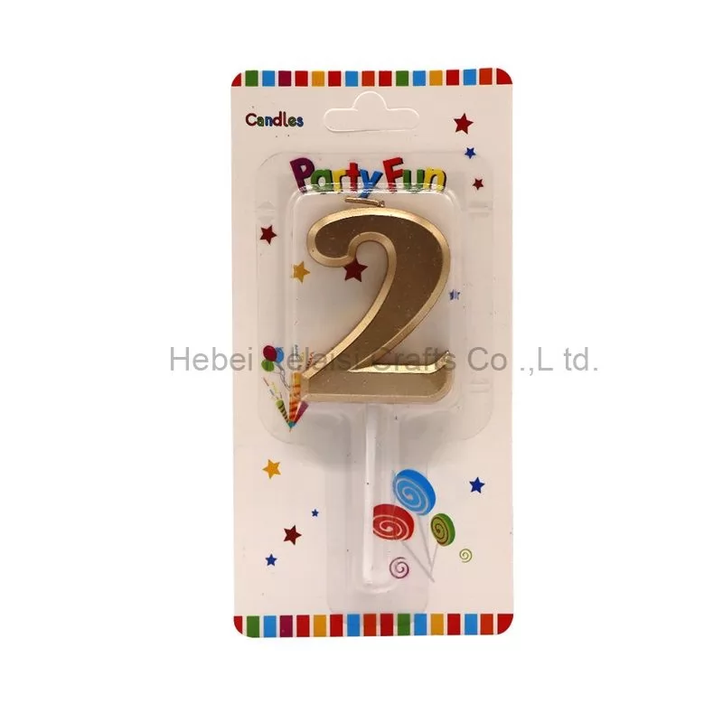 Multicolor Metallic Birthday Number Candles