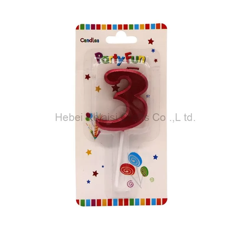 Multicolor Metallic Birthday Number Candles