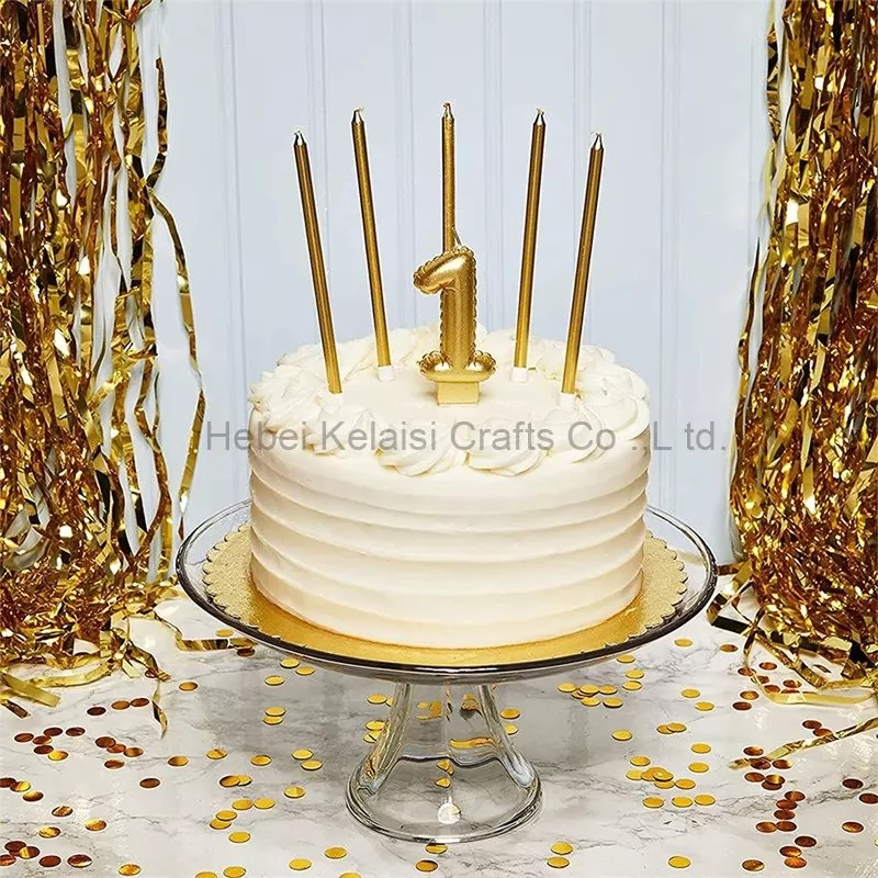 Golden balloon shaped birthday digital party decorative candles