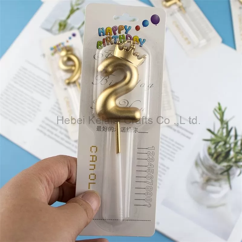 Golden Crown Christmas Valentine Party Numbers 0-9 Candles