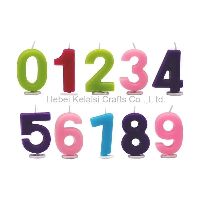 Colorful macaron numbers Creative Cartoon number Candles