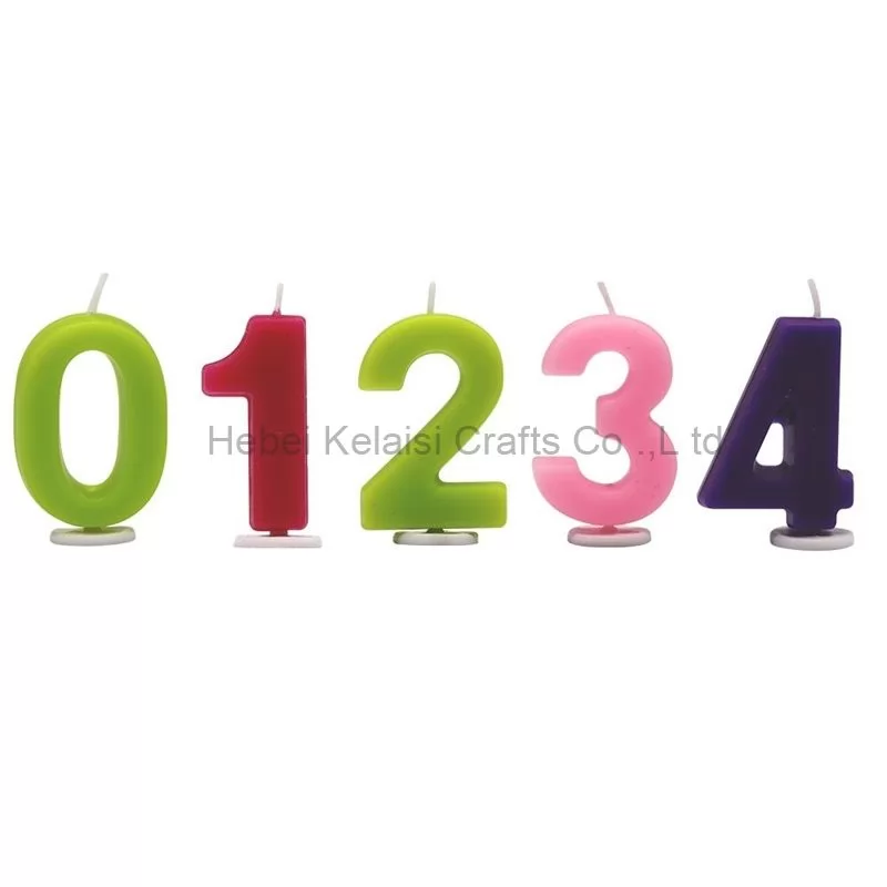 Colorful macaron numbers Creative Cartoon number Candles