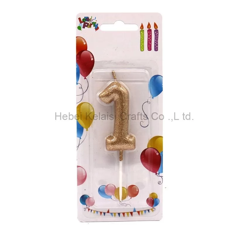 Party Shaped Glitter Magic Fancy Sparkling Star Number Candles