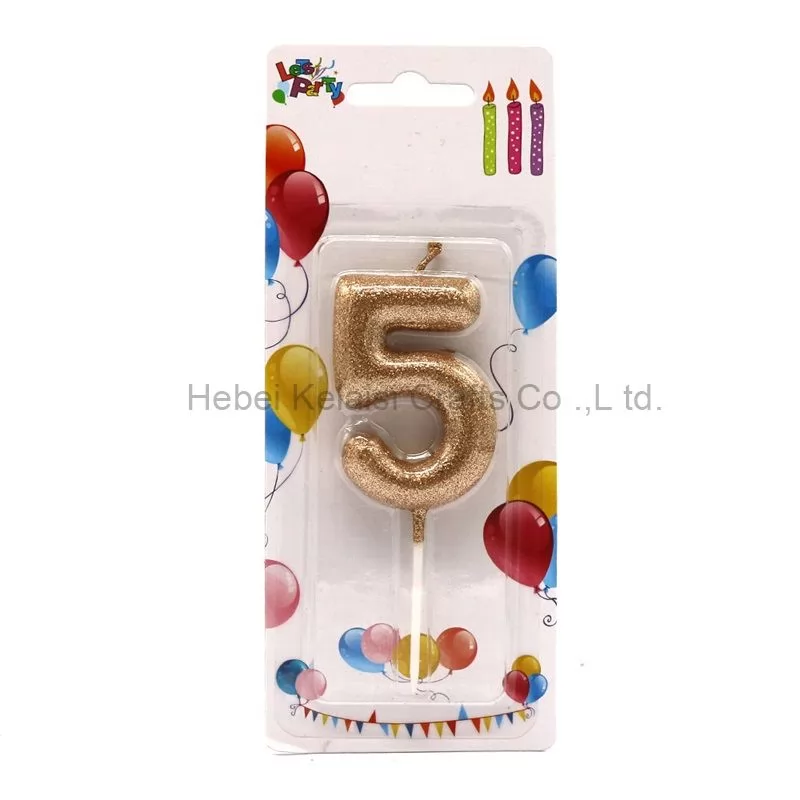 Party Shaped Glitter Magic Fancy Sparkling Star Number Candles