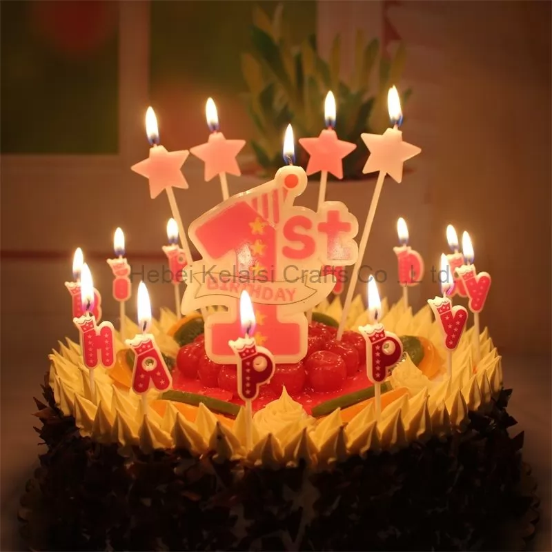 cake decoration cute cartoon shape birthday colorful letter candle