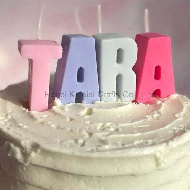 Personalized letter  Birthday  Cake  Candles