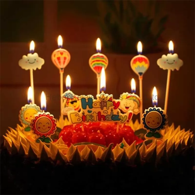 cake decoration cute cartoon shape birthday colorful letter candle