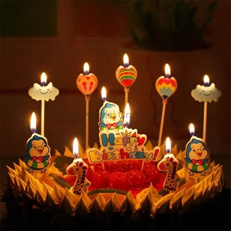 cake decoration cute cartoon shape birthday colorful letter candle