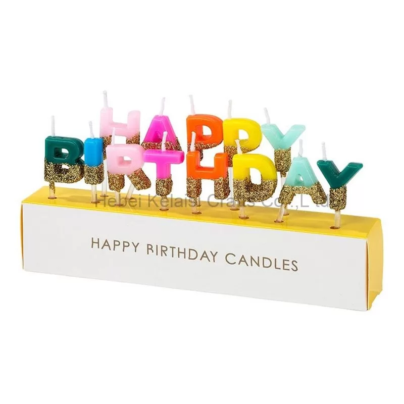 Dust and decorate letter birthday candles
