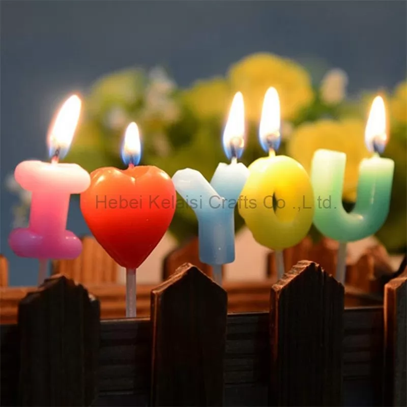 "i love you"Happy Birthday Party Candles for Birthday Party Cake Decoration
