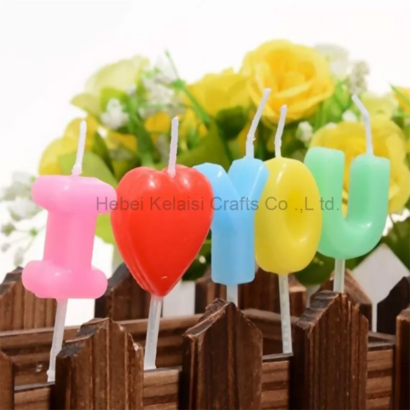 "i love you"Happy Birthday Party Candles for Birthday Party Cake Decoration