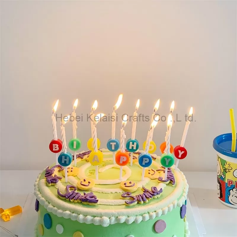 English Alphabet Candles Children's Birthday Threaded Candles
