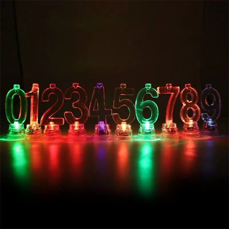 LED musical number happy birthday cake topper for party