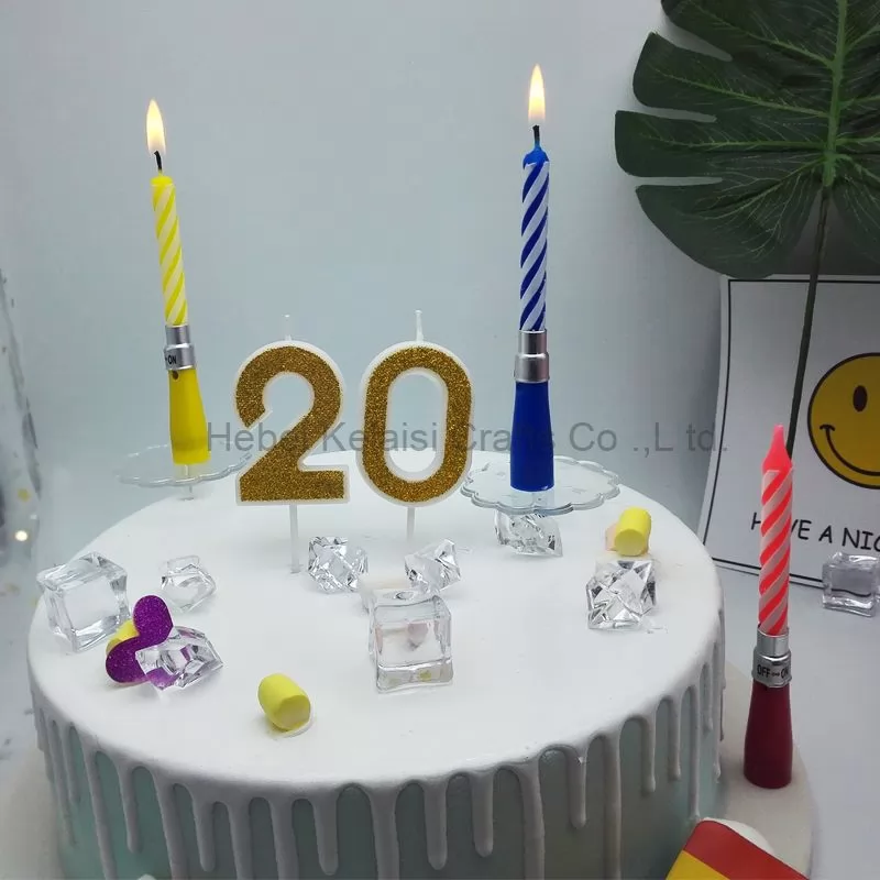 Long screw thread electronic party decoration music birthday candles