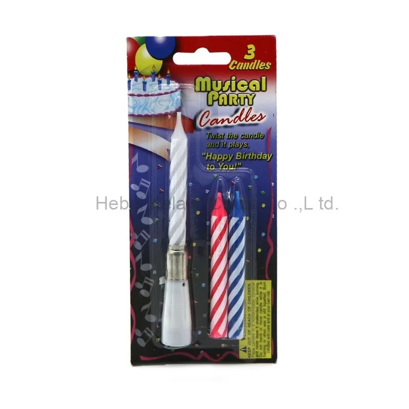 Long screw thread electronic party decoration music birthday candles