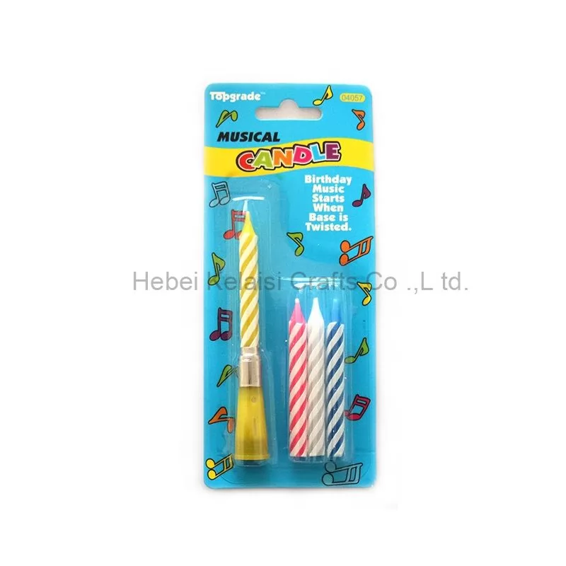 Long screw thread electronic party decoration music birthday candles