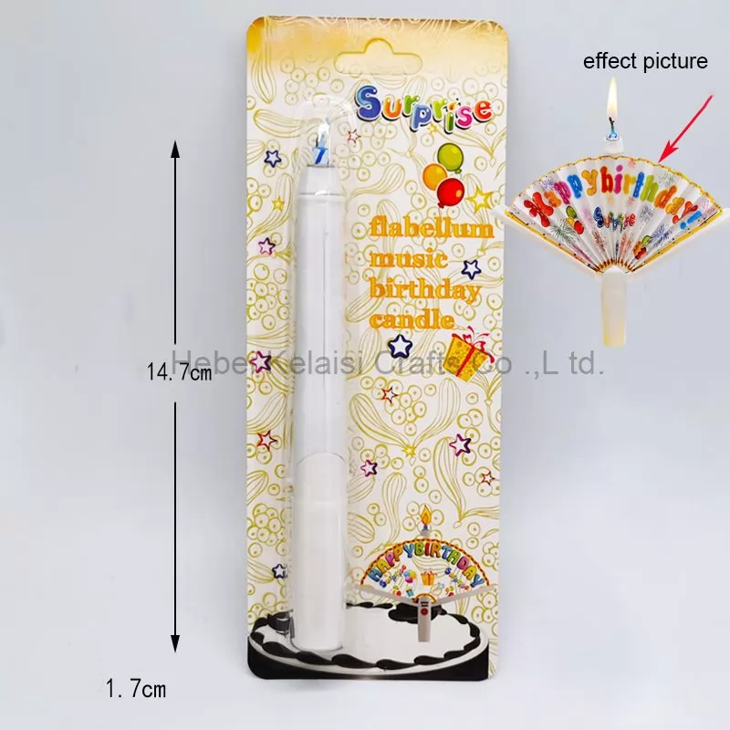 creative votive Fan shape surprise banner candles