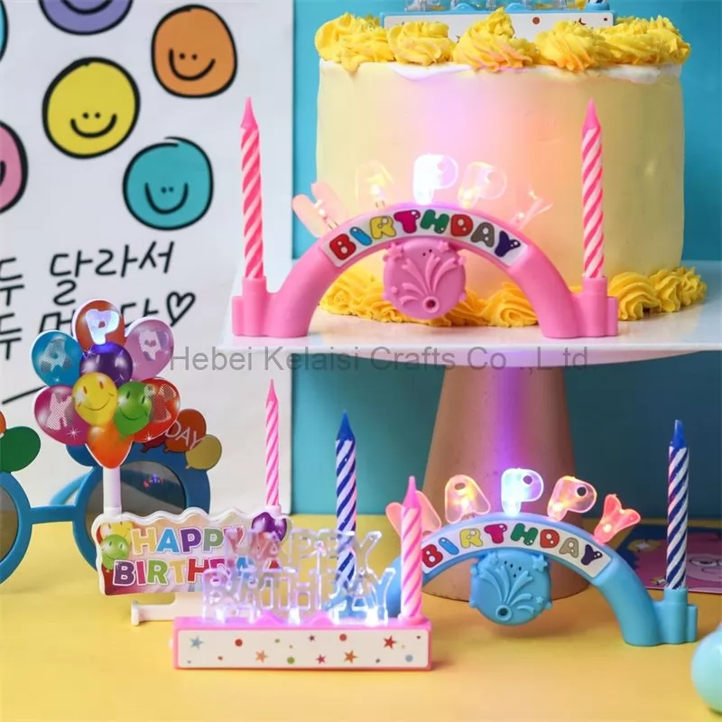 Baked Cake Decoration Music Lantern Singing Electronic Arch Candle