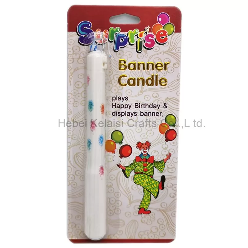 party romantic new strange birthday cake surprise  clown banner decorated candles